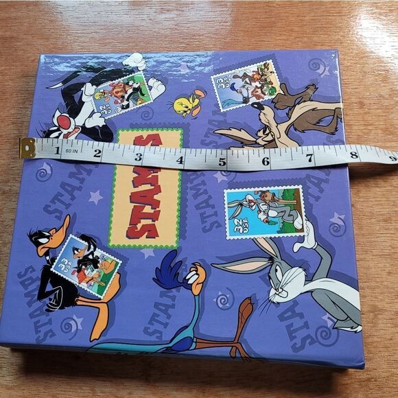 VINTAGE Y2K Looney Tunes USPS stamp collecting book binder unused - Picture 10 of 10